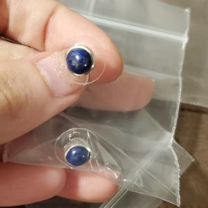 Lapis lazuli sterling silver earrings